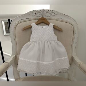 🐇 Baby 9 Mth Fancy Baptism Christening Wedding Dress With Pearl & Tulle